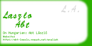 laszlo abt business card